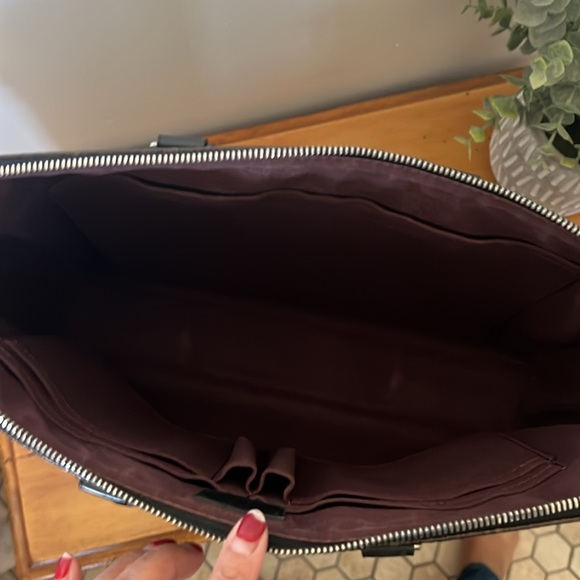 EUC LV Monogram Macassar Porte-Documents Jour Leather Bag - Picture 14 of 15